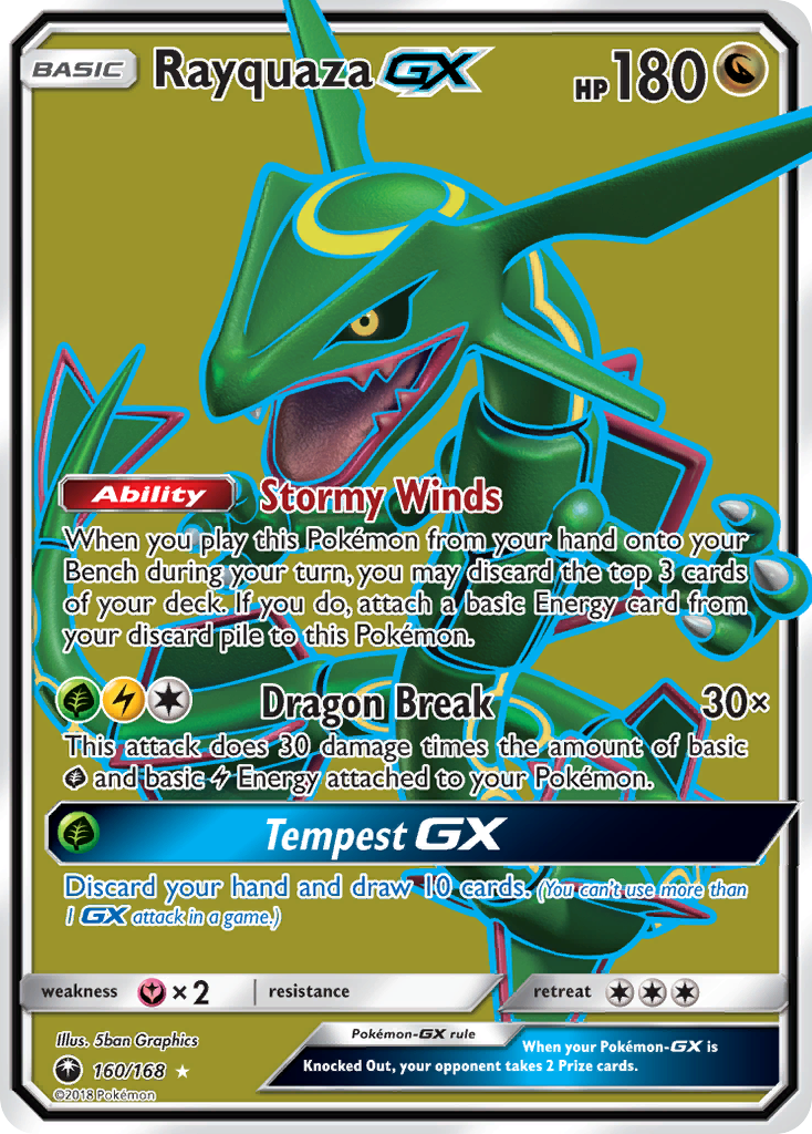 Rayquaza GX (160/168) [Sun & Moon: Celestial Storm] | Golgari Games