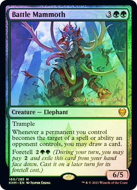 Battle Mammoth [Kaldheim Prerelease Promos] | Golgari Games