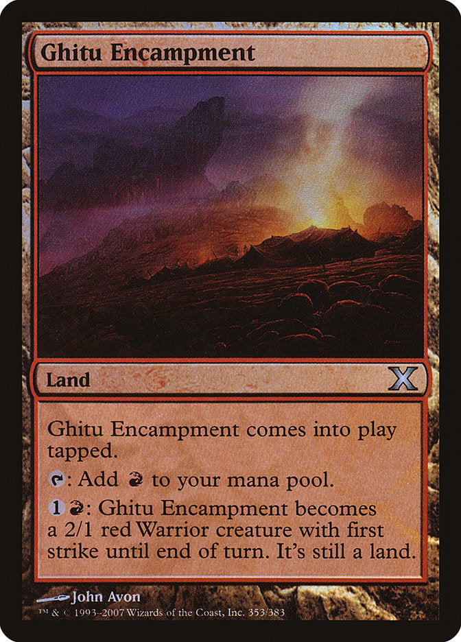 Ghitu Encampment (Premium Foil) [Tenth Edition] | Local Legends