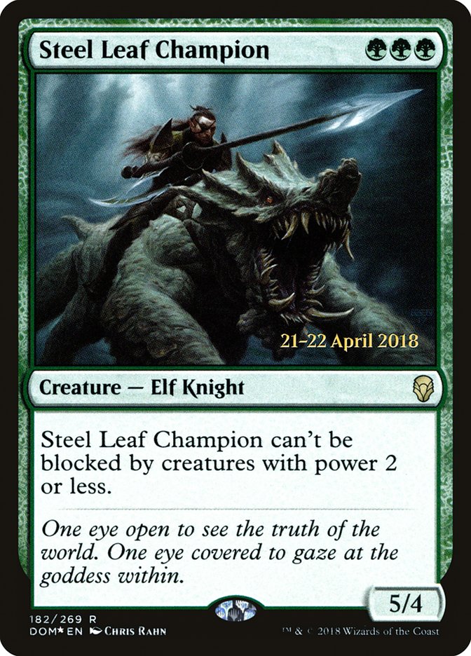 Steel Leaf Champion [Dominaria Prerelease Promos] | Local Legends