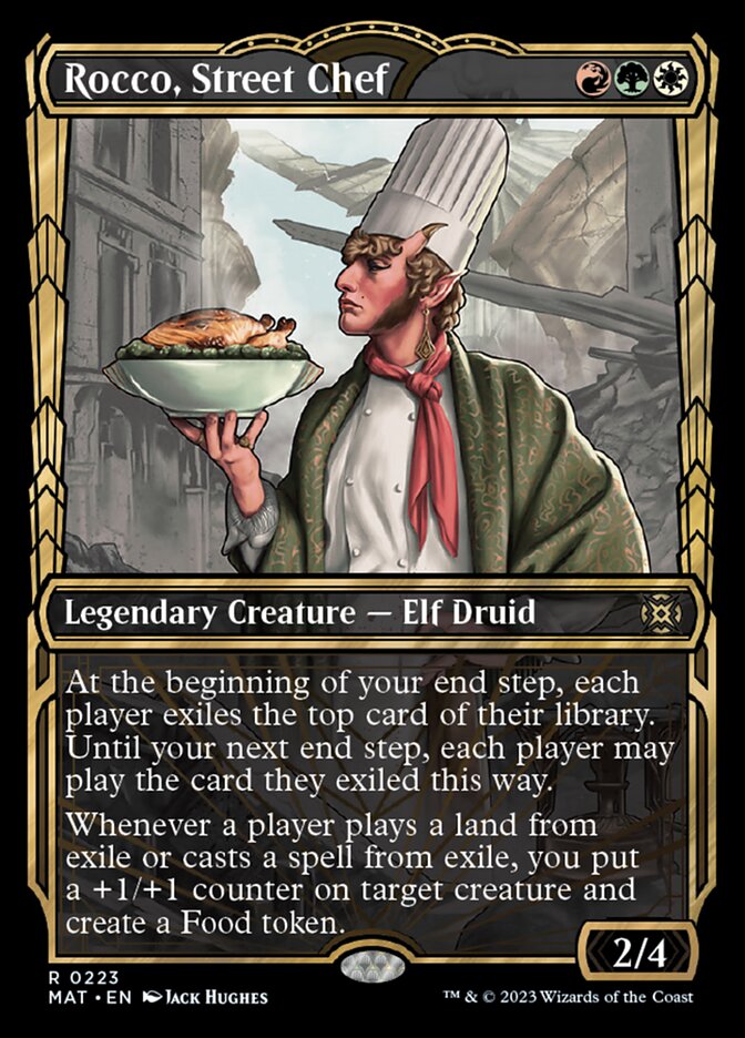 Rocco, Street Chef (Showcase Halo Foil) [March of the Machine: The Aftermath] | Golgari Games