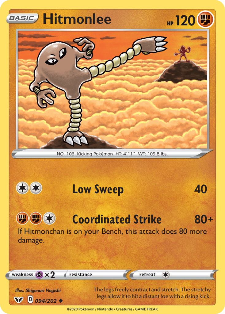 Hitmonlee (094/202) [Sword & Shield: Base Set] | Golgari Games