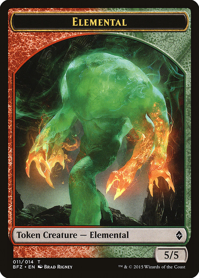 Elemental Token (011/014) [Battle for Zendikar Tokens] | Golgari Games