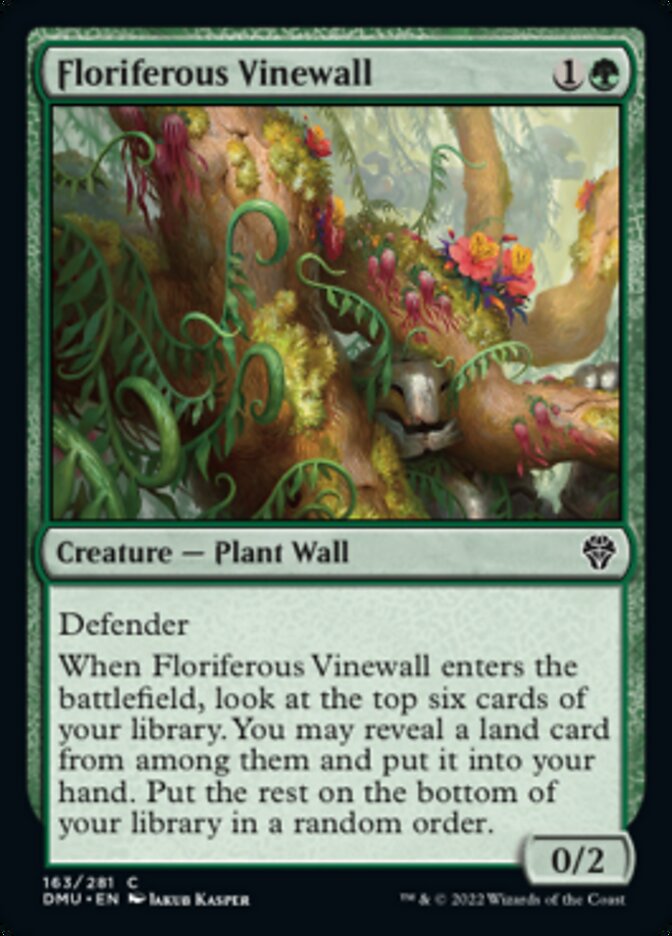 Floriferous Vinewall [Dominaria United] | Golgari Games