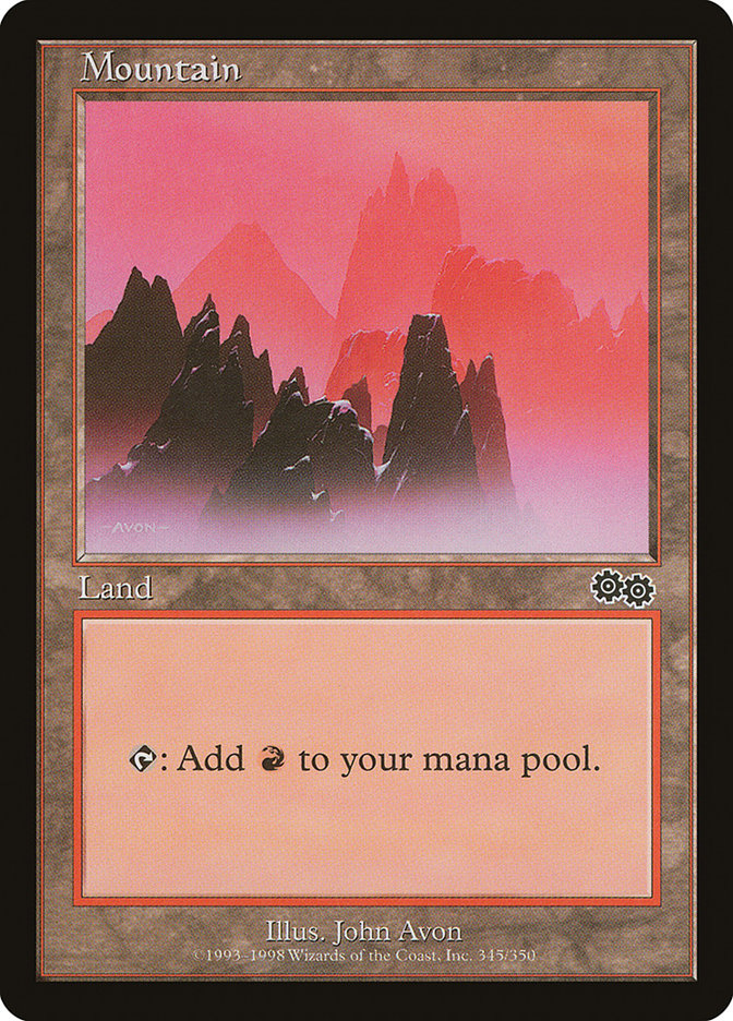 Mountain (345) [Urza's Saga] | Local Legends