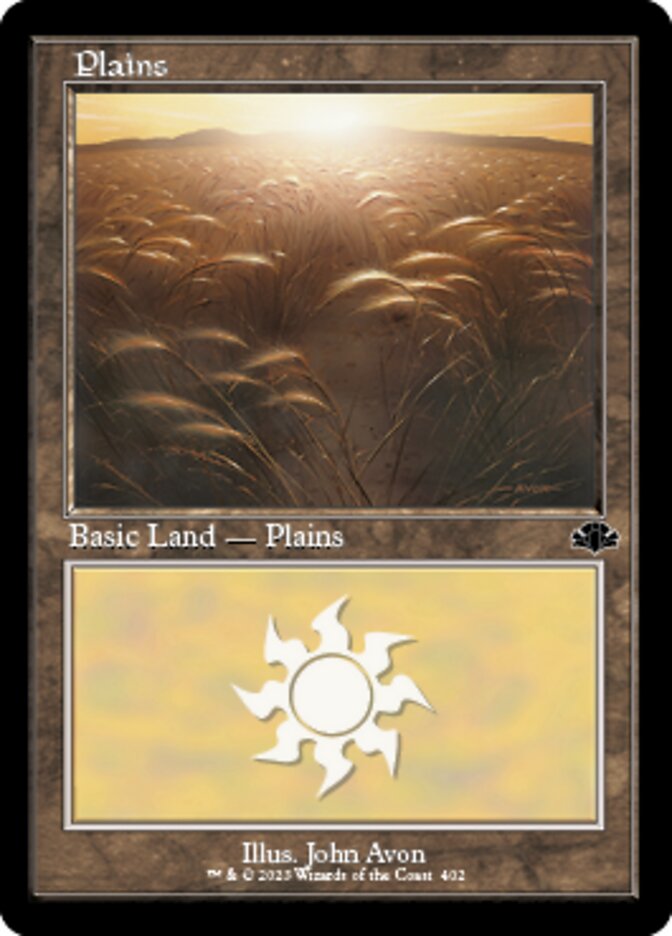 Plains (402) (Retro) [Dominaria Remastered] | Local Legends