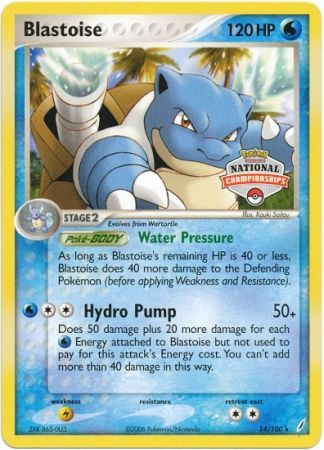 Blastoise (14/100) (National Championship Promo) [EX: Crystal Guardians] | Golgari Games