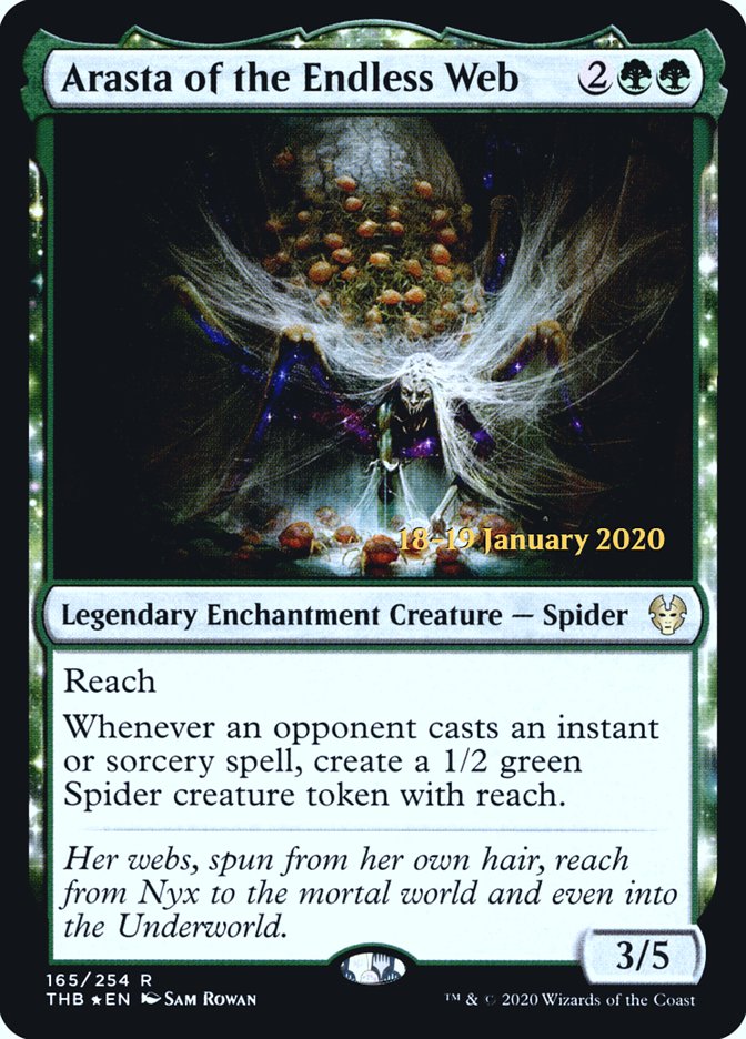 Arasta of the Endless Web [Theros Beyond Death Prerelease Promos] | Golgari Games