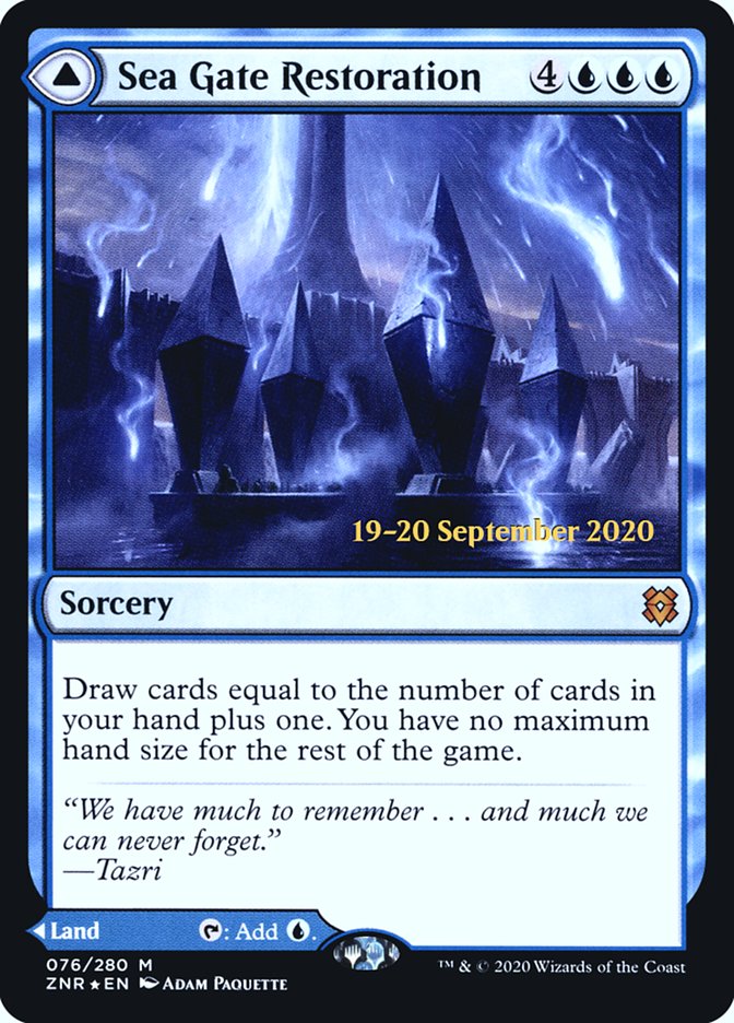 Sea Gate Restoration // Sea Gate, Reborn [Zendikar Rising Prerelease Promos] | Local Legends