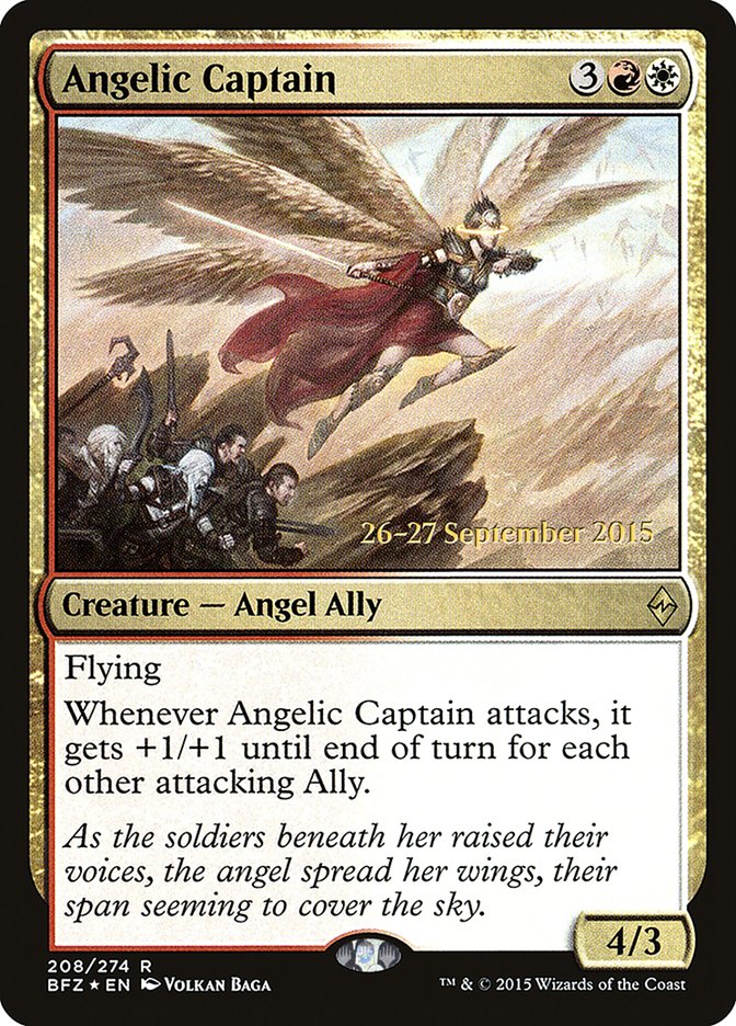 Angelic Captain [Battle for Zendikar Prerelease Promos] | Golgari Games