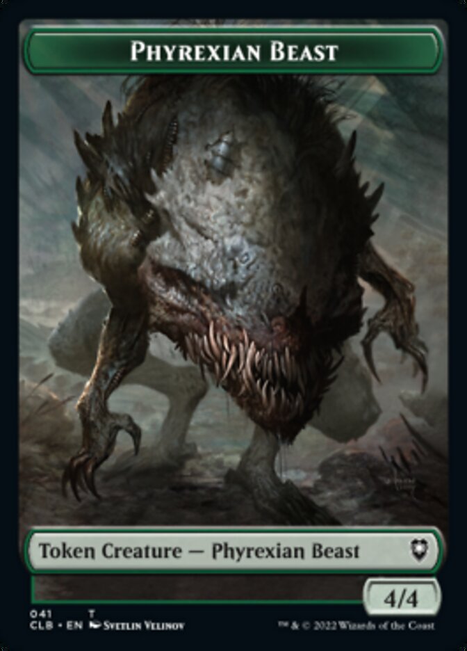 Phyrexian Beast // Wurm Double-sided Token [Commander Legends: Battle for Baldur's Gate Tokens] | Golgari Games