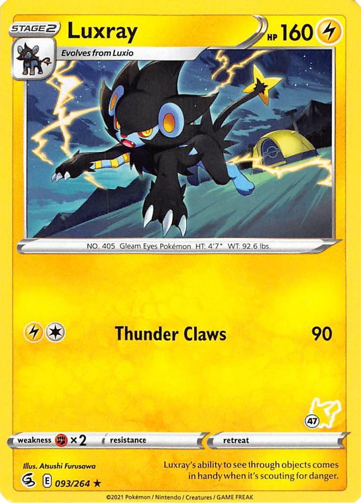 Luxray (093/264) (Pikachu Stamp #47) [Battle Academy 2022] | Local Legends