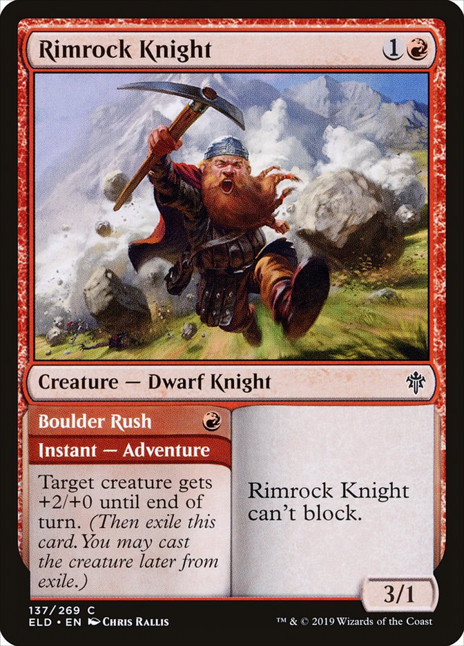 Rimrock Knight // Boulder Rush [Throne of Eldraine] | Local Legends