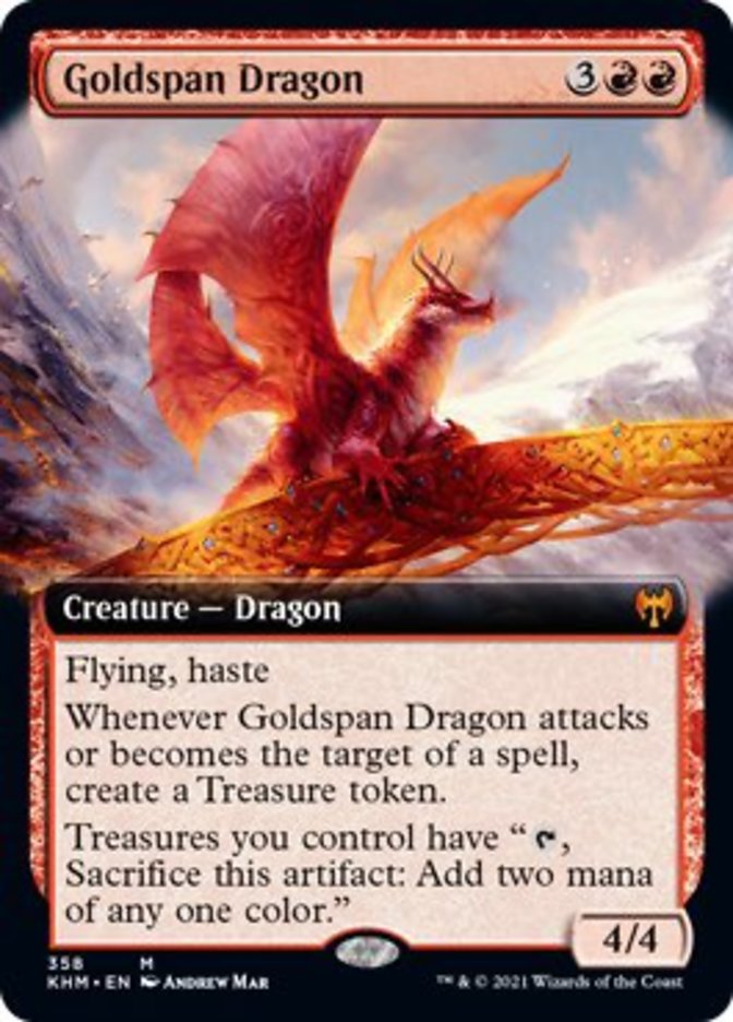 Goldspan Dragon (Extended Art) [Kaldheim] | Local Legends