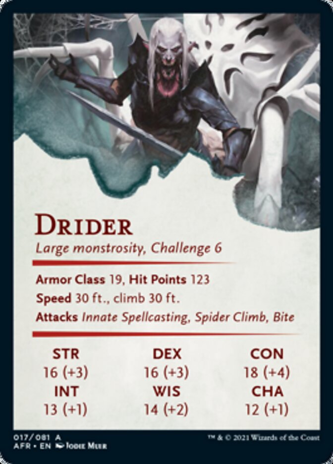 Drider Art Card [Dungeons & Dragons: Adventures in the Forgotten Realms Art Series] | Local Legends