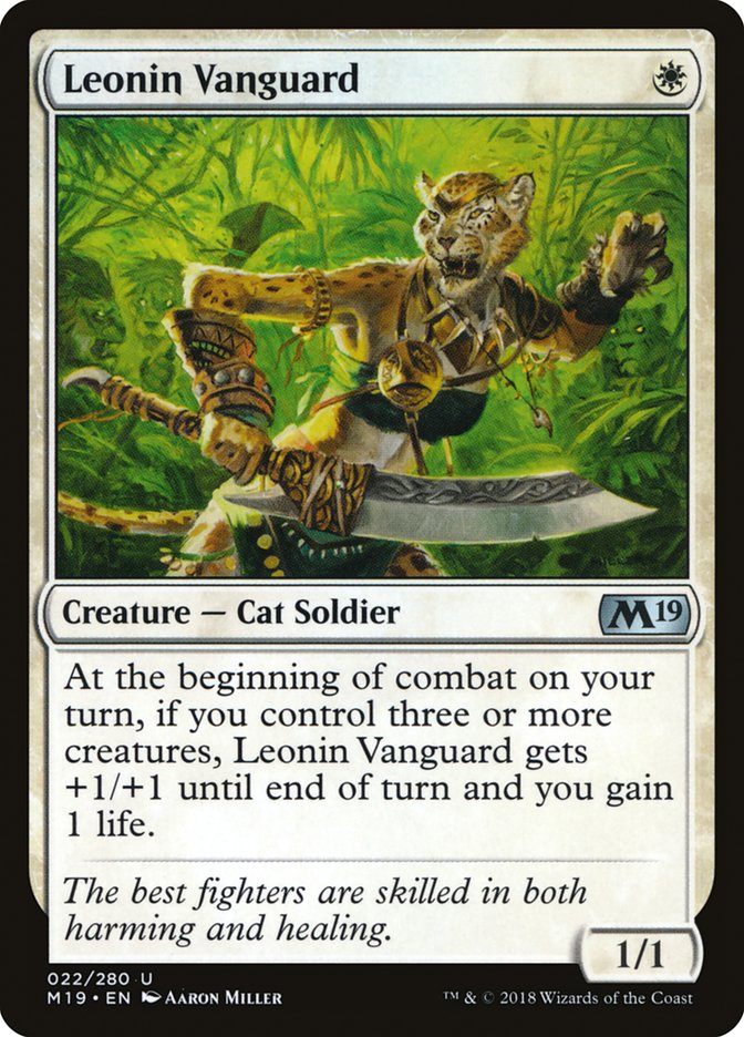 Leonin Vanguard [Core Set 2019] | Golgari Games