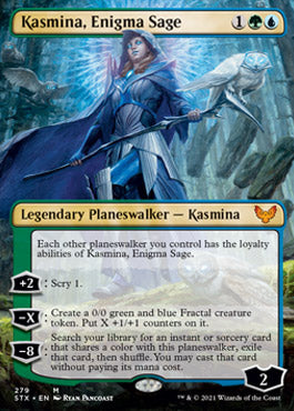 Kasmina, Enigma Sage (Borderless) [Strixhaven: School of Mages] | Local Legends