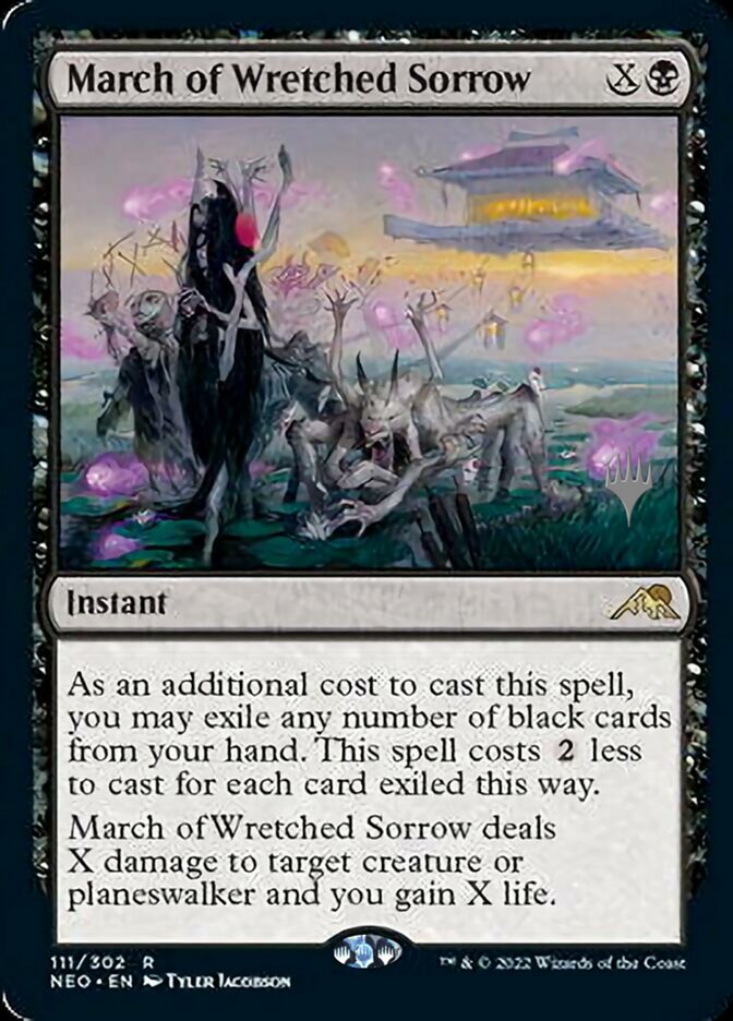 March of Wretched Sorrow (Promo Pack) [Kamigawa: Neon Dynasty Promos] | Golgari Games