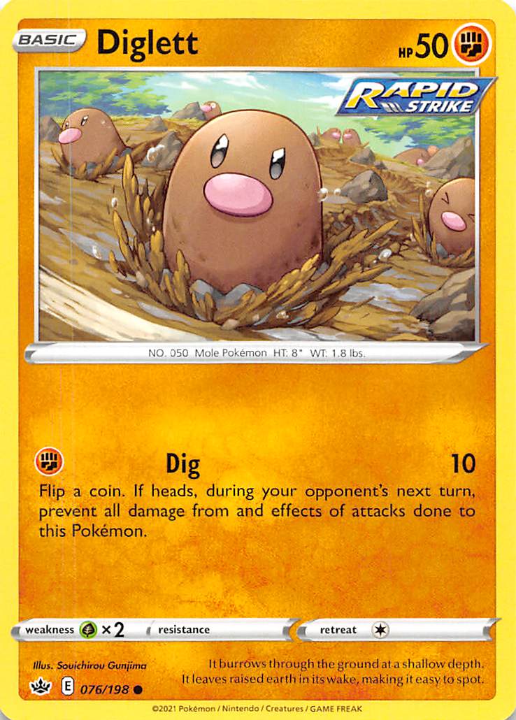 Diglett (076/198) [Sword & Shield: Chilling Reign] | Golgari Games