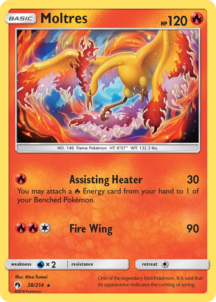 Moltres (38/214) (Let's Play, Eevee) Cracked Ice Holo) (Theme Deck Exclusive) [Sun & Moon: Lost Thunder] | Local Legends