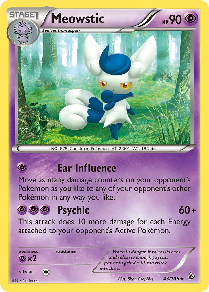 Meowstic (43/106) (Theme Deck Exclusive) [XY: Flashfire] | Golgari Games