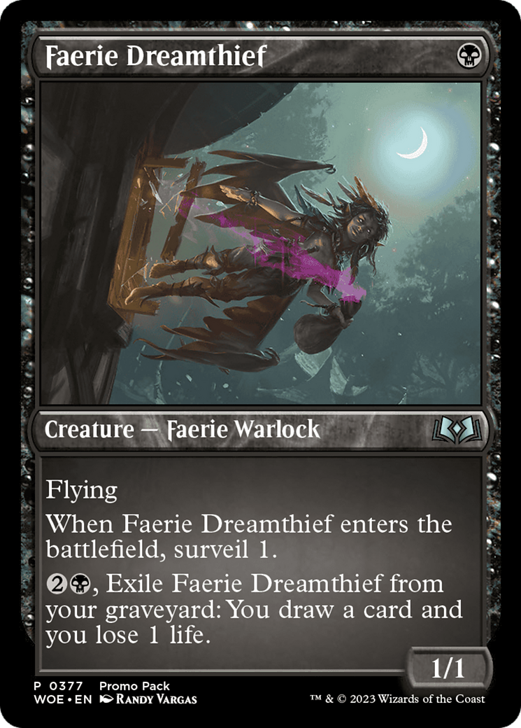 Faerie Dreamthief (Promo Pack) [Wilds of Eldraine Promos] | Golgari Games