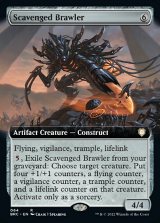 Scavenged Brawler (Extended Art) [The Brothers' War Commander] | Golgari Games