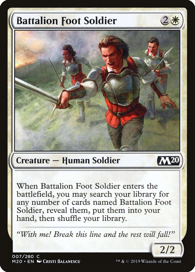 Battalion Foot Soldier [Core Set 2020] | Local Legends