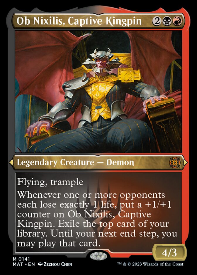 Ob Nixilis, Captive Kingpin (Foil Etched) [March of the Machine: The Aftermath] | Golgari Games