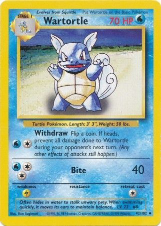 Wartortle (42/102) [Base Set Unlimited] | Golgari Games