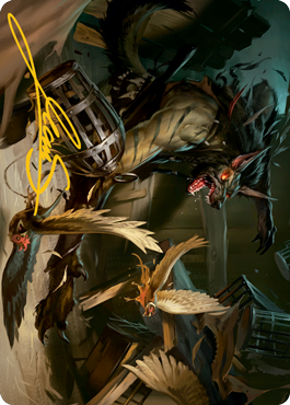 Wing Shredder Art Card (Gold-Stamped Signature) [Innistrad: Midnight Hunt Art Series] | Local Legends