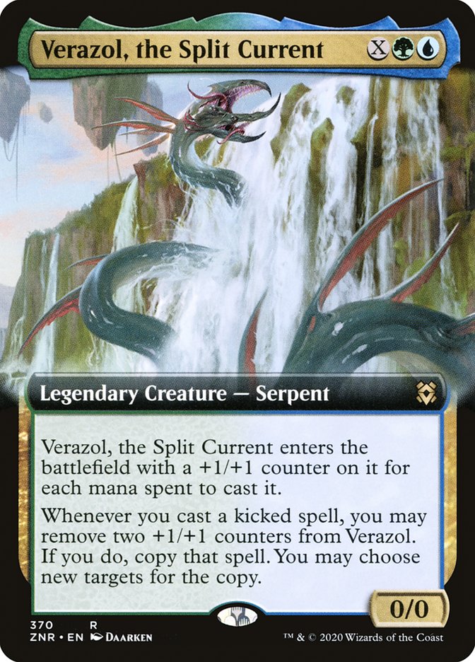 Verazol, the Split Current (Extended Art) [Zendikar Rising] | Golgari Games