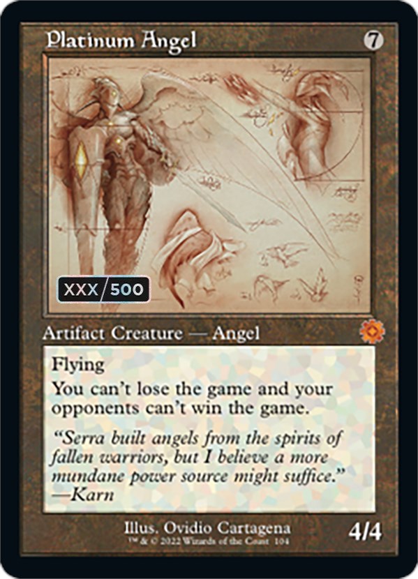 Platinum Angel (Retro Schematic) (Serial Numbered) [The Brothers' War Retro Artifacts] | Local Legends