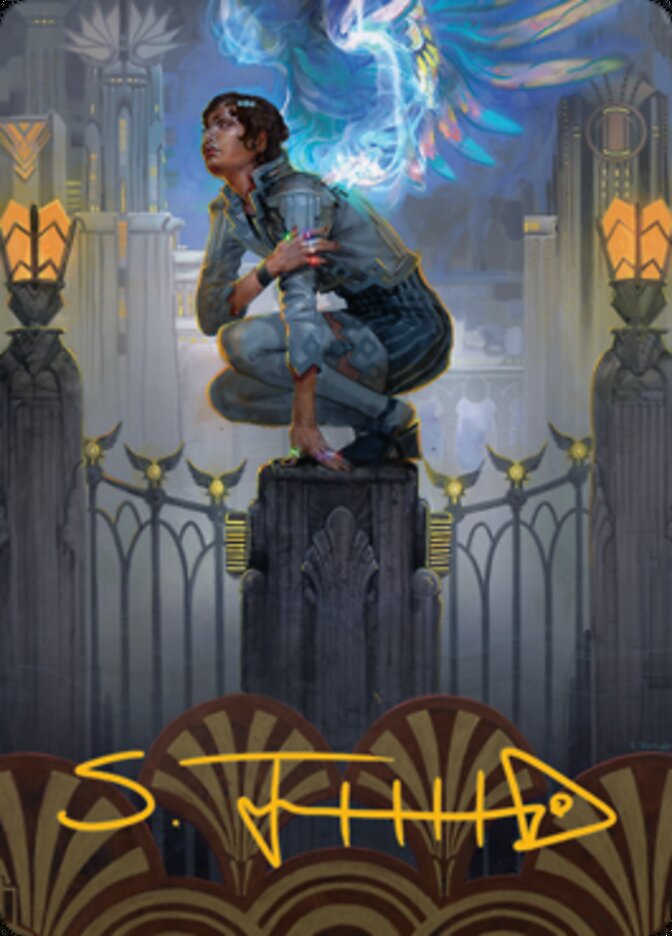 Giada, Font of Hope 2 Art Card (Gold-Stamped Signature) [Streets of New Capenna Art Series] | Golgari Games