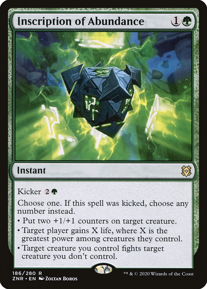 Inscription of Abundance [Zendikar Rising] | Local Legends