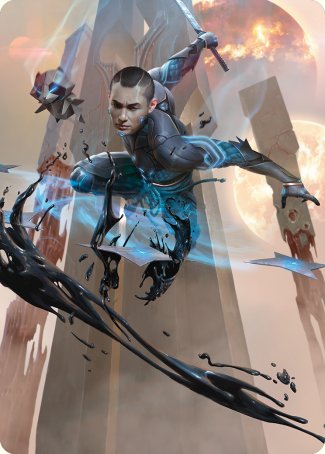 Kaito, Dancing Shadow Art Card [Phyrexia: All Will Be One Art Series] | Local Legends