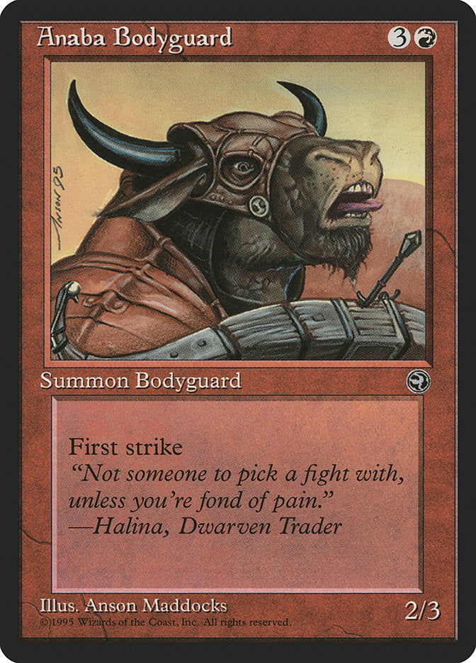 Anaba Bodyguard (Halina Flavor Text) [Homelands] | Golgari Games