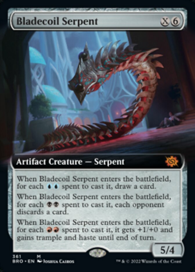 Bladecoil Serpent (Extended Art) [The Brothers' War] | Golgari Games