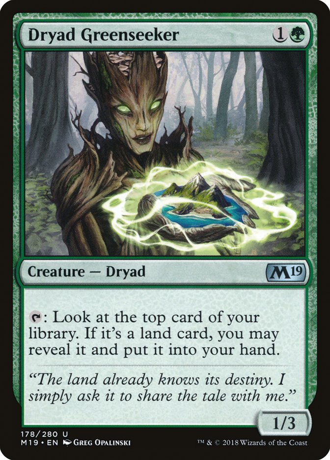 Dryad Greenseeker [Core Set 2019] | Golgari Games