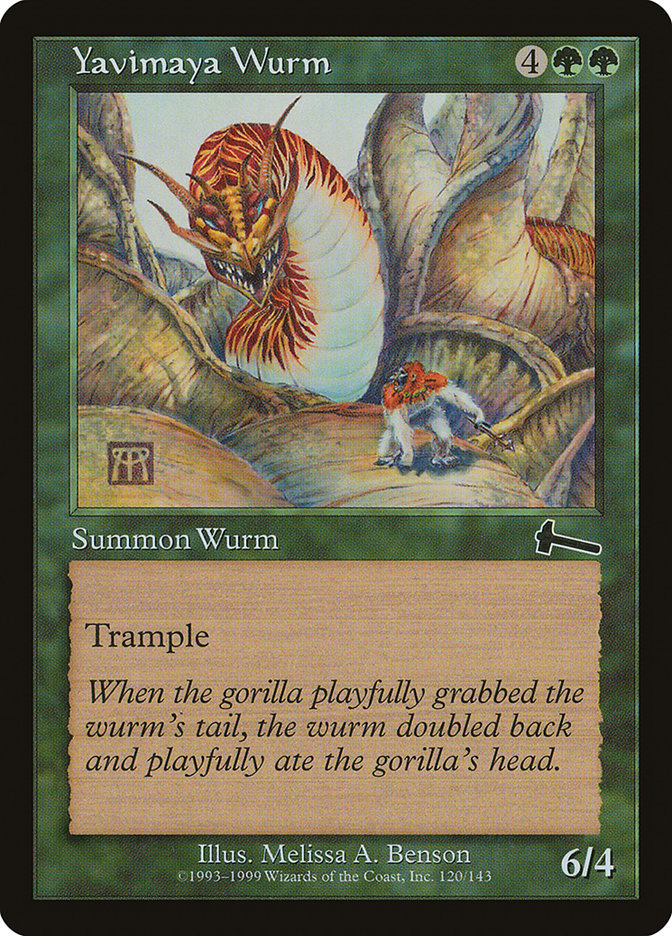 Yavimaya Wurm [Urza's Legacy] | Golgari Games