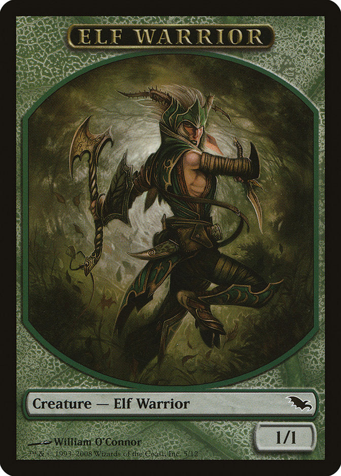 Elf Warrior Token (5/12) [Shadowmoor Tokens] | Golgari Games