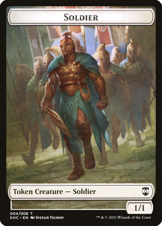 Bird (001) // Soldier Double-sided Token [Kaldheim Commander Tokens] | Golgari Games