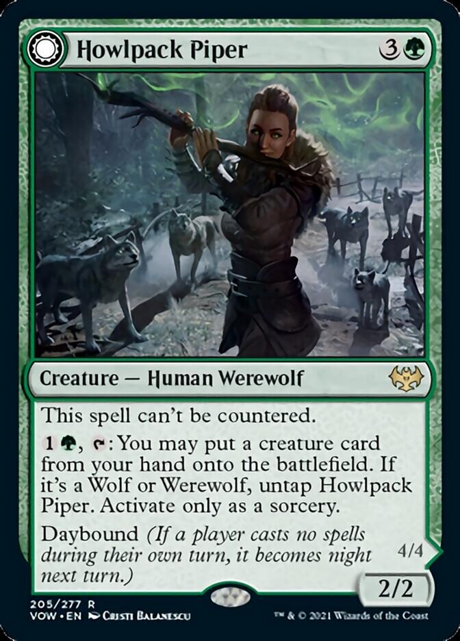 Howlpack Piper // Wildsong Howler [Innistrad: Crimson Vow] | Golgari Games