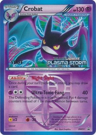 Crobat Team Plasma (BW51) (Staff Prerelease Promo) [Black & White: Black Star Promos] | Golgari Games