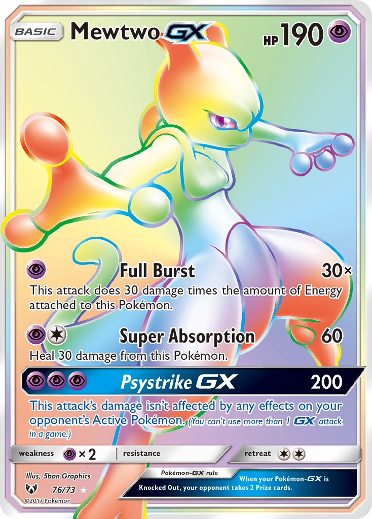 Mewtwo GX (76/73) [Sun & Moon: Shining Legends] | Golgari Games