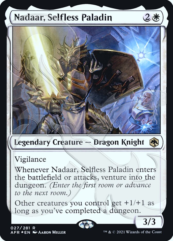 Nadaar, Selfless Paladin (Ampersand Promo) [Dungeons & Dragons: Adventures in the Forgotten Realms Promos] | Golgari Games