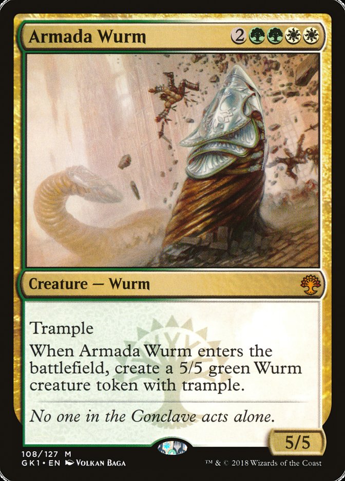 Armada Wurm [Guilds of Ravnica Guild Kit] | Golgari Games