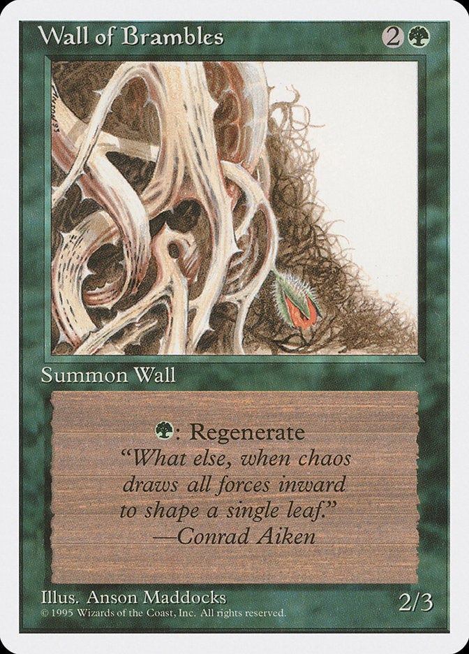 Wall of Brambles [Fourth Edition] | Golgari Games