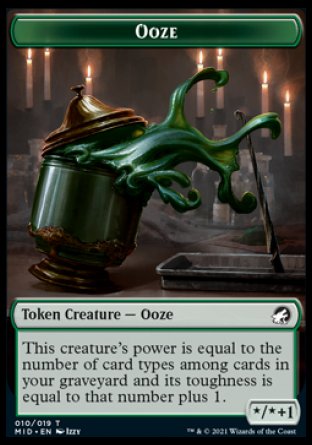 Zombie (005) // Ooze Double-sided Token [Innistrad: Midnight Hunt Tokens] | Golgari Games