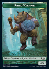 Cat // Rhino Warrior Double-sided Token [Streets of New Capenna Tokens] | Local Legends